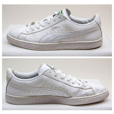 Puma Basket Matte \u0026 Shine White 358892-02 Lace Up Sneaker Shoes Mens Size  US 13 | eBay