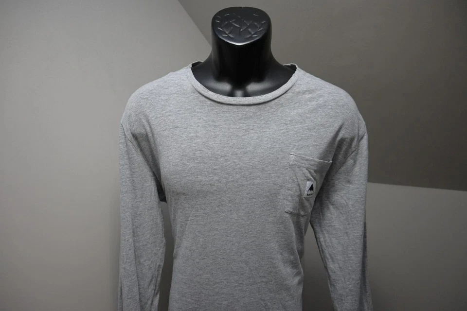 Camiseta Burton Manga Larga Rendimiento Gris Gráfico Para Hombre Talla Mediana Foto 2 de 4