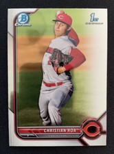 2022 Bowman Chrome Prospects #BCP-130 Christian Roa 1st Bowman Reds