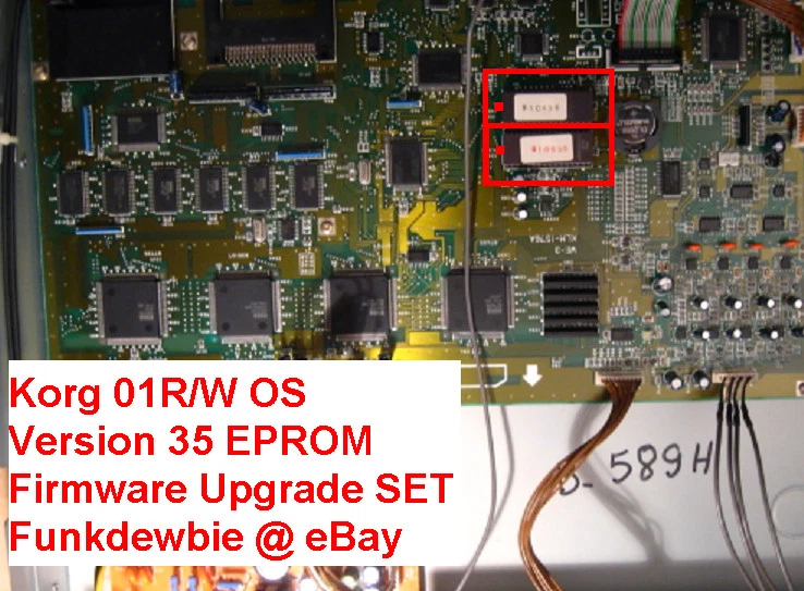 Korg 01R/W OS Version 35 EPROM Firmware Upgrade SET / New ROM Update Chips - Image 2 of 2