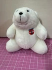 Vintage 1993 7" Coca Cola Small White Plush Polar Bear Plush Stuffed AnimaI