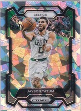 JAYSON TATUM Boston Celtics Basketball RARE SILVER CRACKED ICE PRIZMS VARIATION!