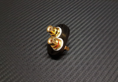 SME 3009 3012 Tonearm Upgrade Kit RCA Connector Cinch Gold Plated - Ebony Wood