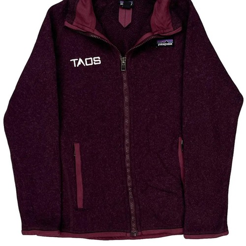 Age 10 Taos Patagonia Fleece Jacket - Medium Burgundy Polyester - Picture 6 of 9