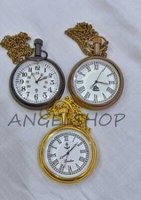 Lot of 3 Watch elgin vintage pocket Collectible Antique Brass Pocket Watch GIFT