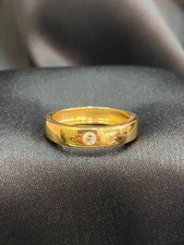 Classy 0.11 Cts Round Brilliant Cut Diamond Unisex Wedding Band Ring In 14K Gold