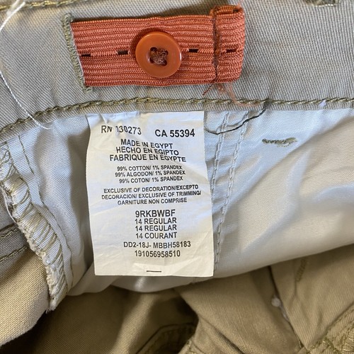 Wrangler Boys Beige 4-Way Flex Cargo Pants Size 14 Stretch Straight Leg 27x27.5 - Picture 8 of 11