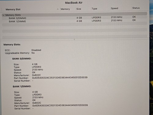 Apple MacBook Air 13"A2179 (2019) i5-8210Y 1.6Gh 8GB 256GB OS Monterey MVFH2LL/A - Afbeelding 19 van 21