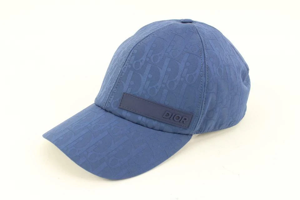 Grand chapeau casquette de baseball oblique marine Dior 3D419S