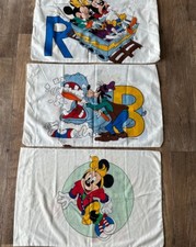 Vintage Lot Disney Mickey Mouse Standard Pillow Cases Two Side Mickey And Minnie