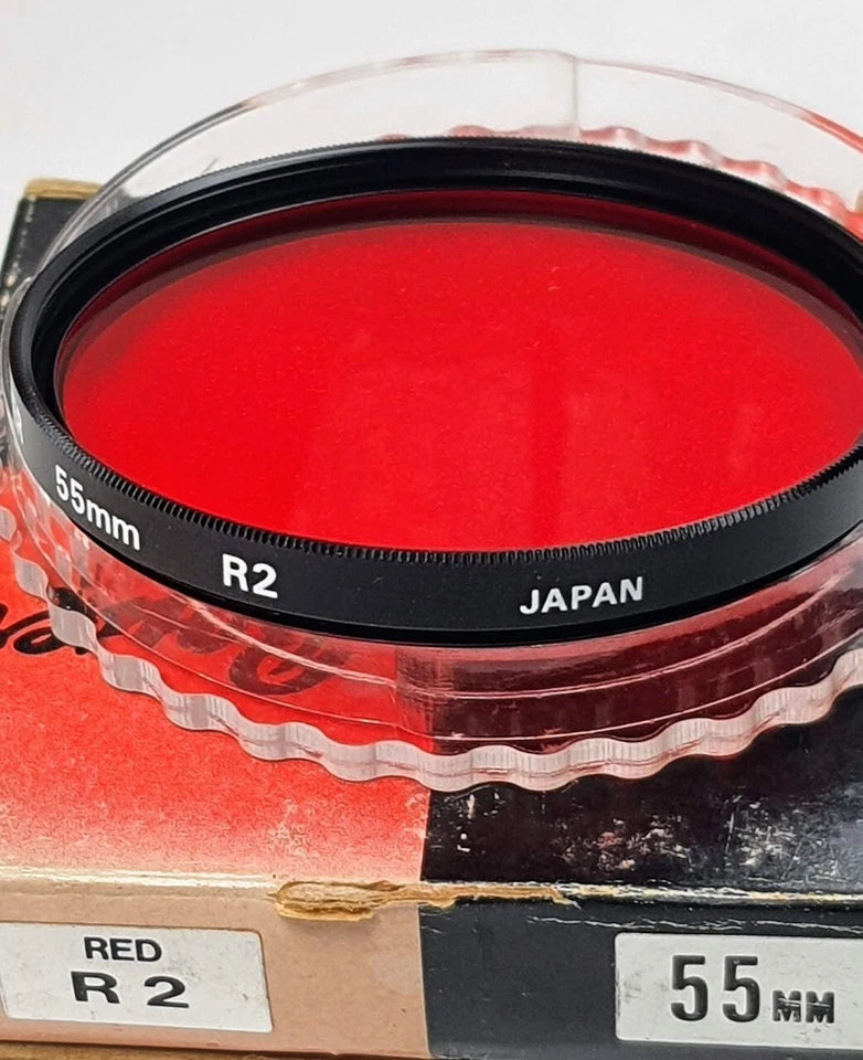 55mm Bower R2 Red #25 Glass Lens Filter 25A 25 Black & White Film Japan E-55 R-2 - Image 2 of 4