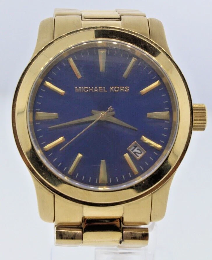 Orologio Michael Kors MK7049 Uomo Quadrante Blu Bracciale Acciaio Quarzo Analogico