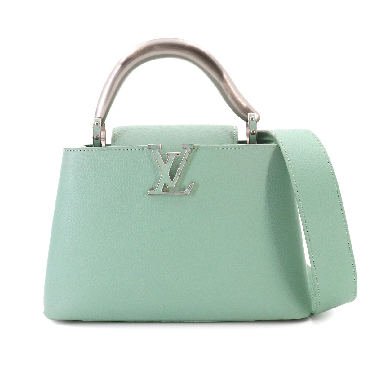 LOUIS VUITTON Capucines BB 2way Hand Shoulder Bag Leather Light green 90326102