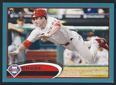 2012 Topps Wal-Mart Blue Border #361 Chase Utley Baseball Card - Phillies