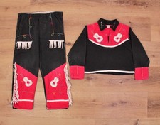 VTG Boy's 1950s Black & Red Cowboy 2 PC Set Sz 7 50s Towncraft Kid's Outfit