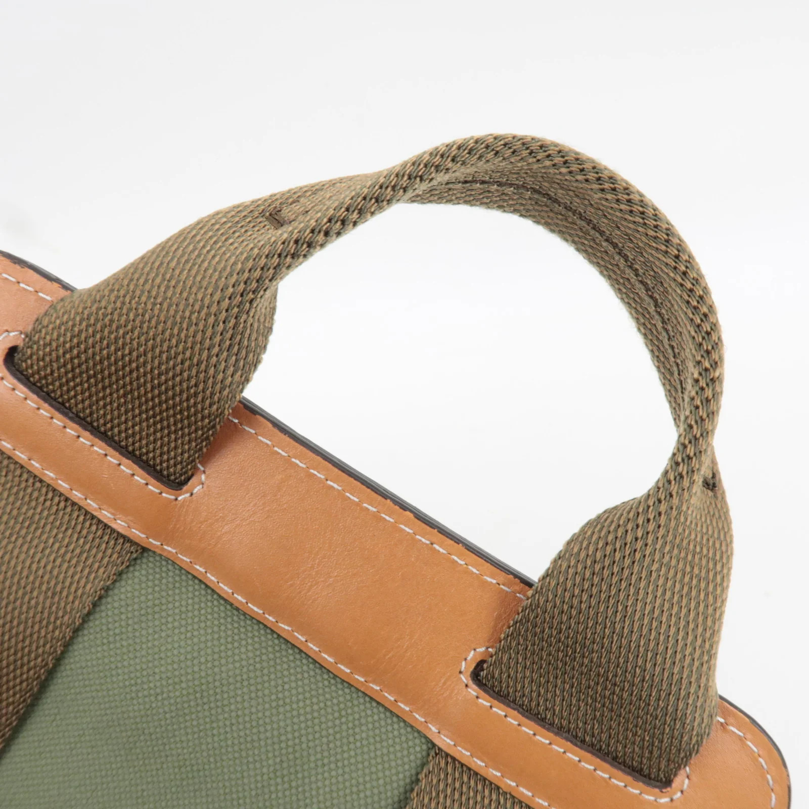 LOEWE Anagram Convertible Backpack Canvas Khaki A… - image 11