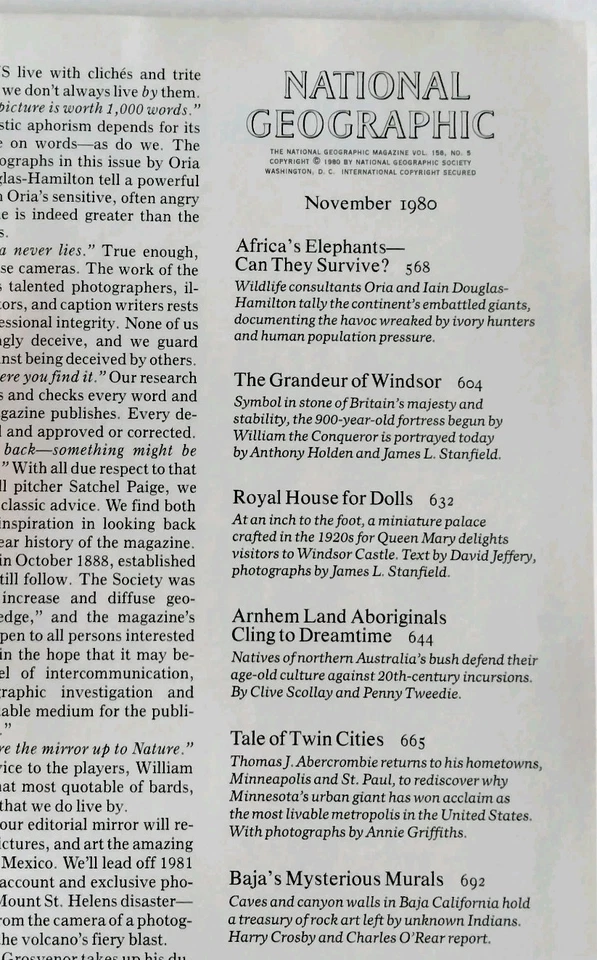 Casa de muñecas de la reina María de National Geographic noviembre 1980 Castillo de Windsor 158 # 5 Foto 4 de 4