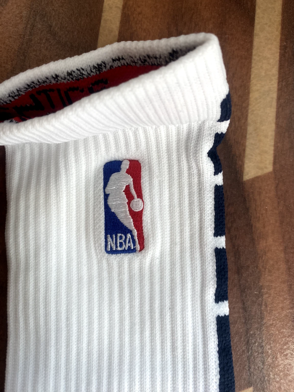 Nike NBA Authentic Player Team Issued Socks White/Navy Power Quick Grip Elite