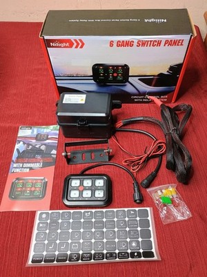 Nilight 6 Gang Switch Panel Universal Circuit Control Relay System NEW OPEN BOX
