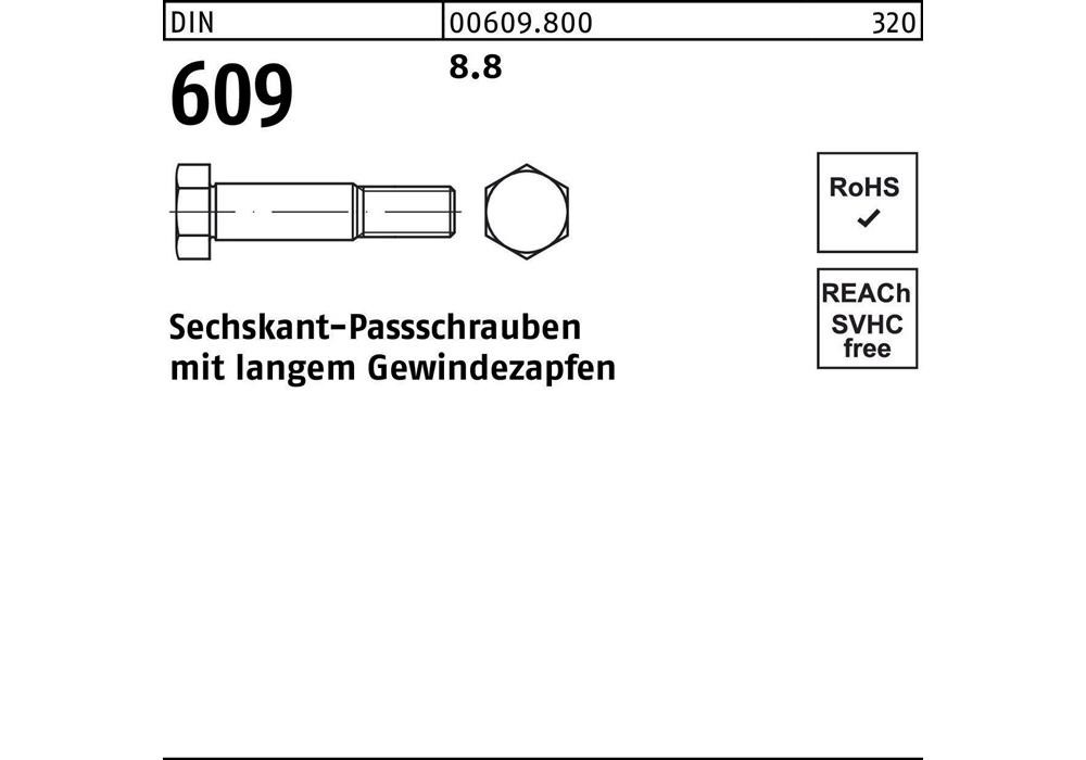 Рейхерная проходная труба DIN 609 м.langem Gewindezapfen M 16 x 45 8,8