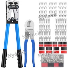 Cable Lug Crimping Tool 6-50mm Wire Plug Crimper Battery Terminal Connector Kit