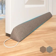 Triangle Door Draft Stopper，35.4" Weighted Under Door Draft Blocker Bottom Do...