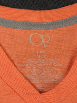 #ad Ocean Pacific T shirt Orange Men#x27;s Large Short Sleeve $14.99