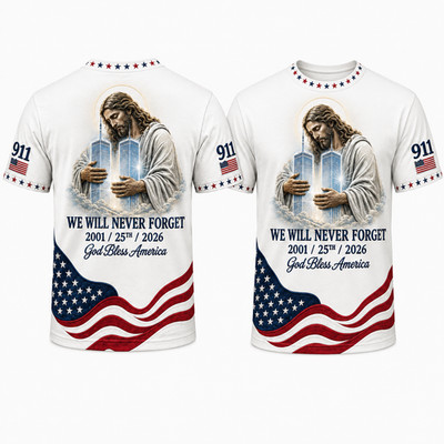 911 Patriot Day 25th Anniversary Honoring the Heroes We Will Never Forget Shirt
