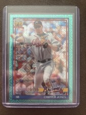 2026 Topps Series 1 Chipper Jones Silver Pack Aqua Mojo Refractor /199 BRAVES