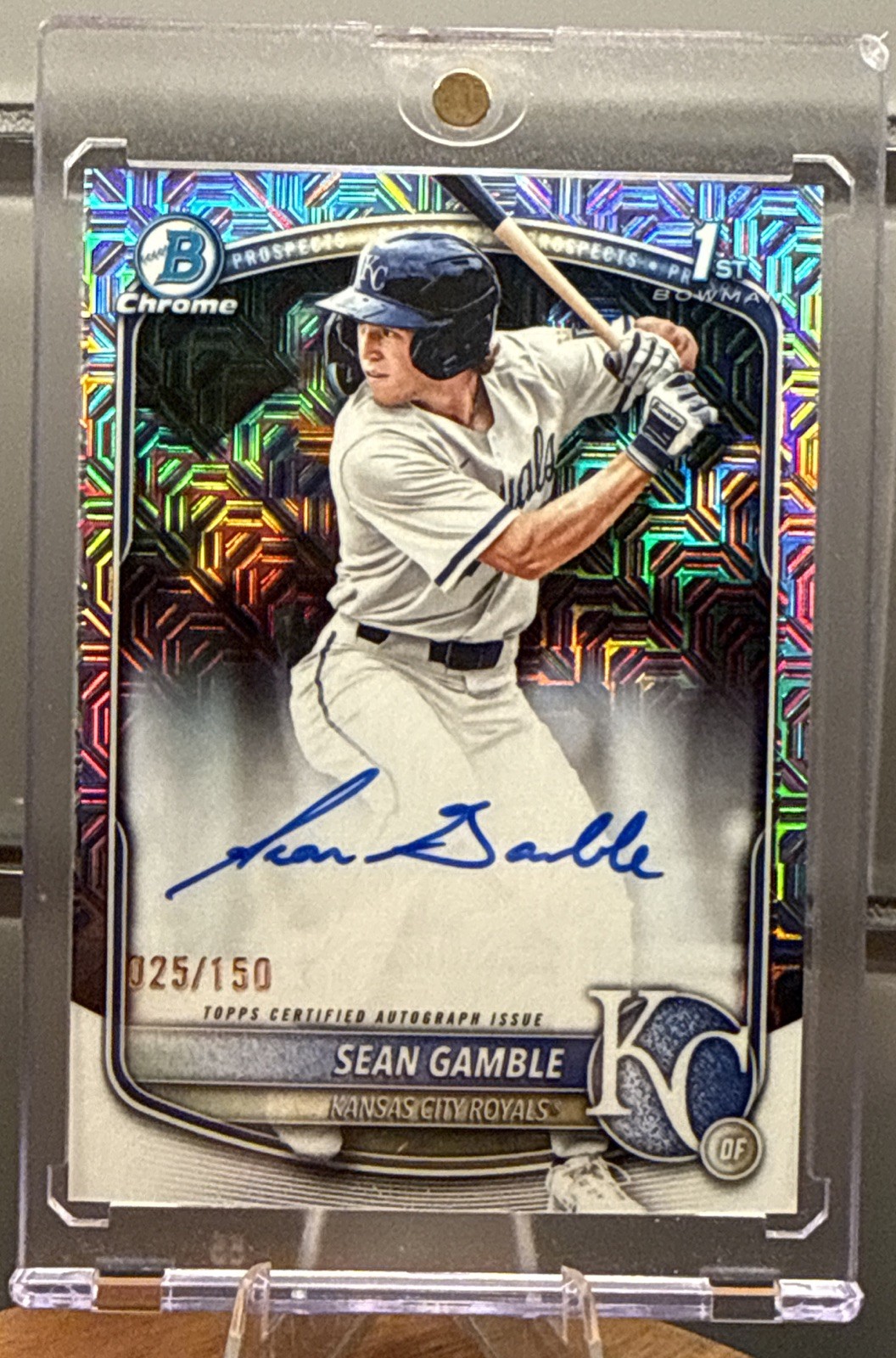 2025 Bowman Draft Chrome Sean Gamble 1st HTA Choice Auto Refractor /150 🔥