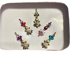 Indian Bollywood Bindi Body Jewel Self Adhesive, Crystal Forehead, Face Jewels