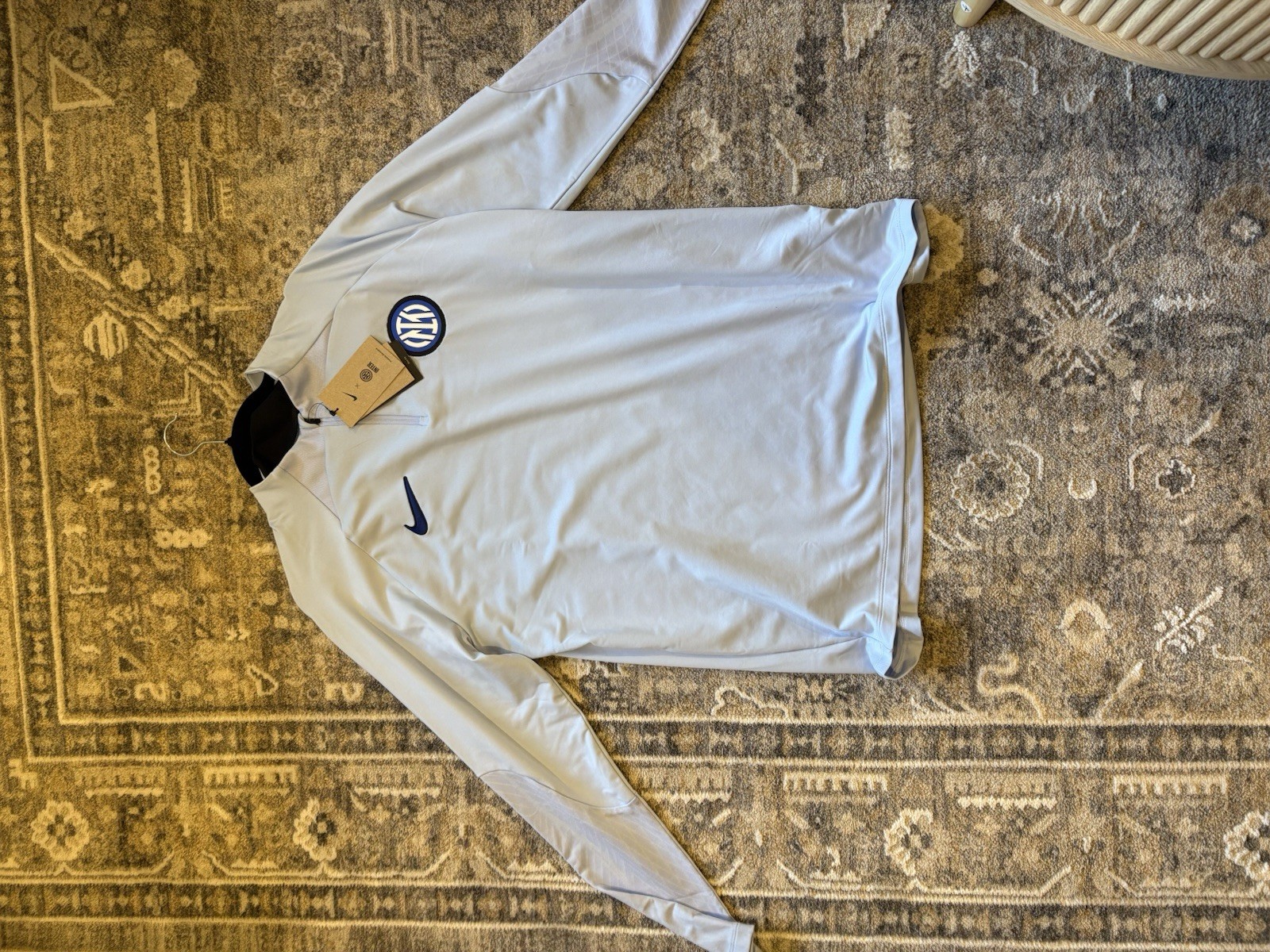 Nike Inter Milan Dri-FIT Long Sleeve Soccer Jersey Light Blue Size L