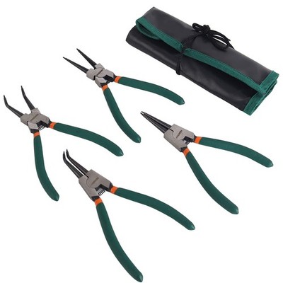 Prowin 4-Piece Snap Ring Pliers Set, 7-Inch Internal/External Circlip Green 