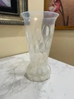 Rare 12" Fenton White French Opalescent Coin Dot Vase