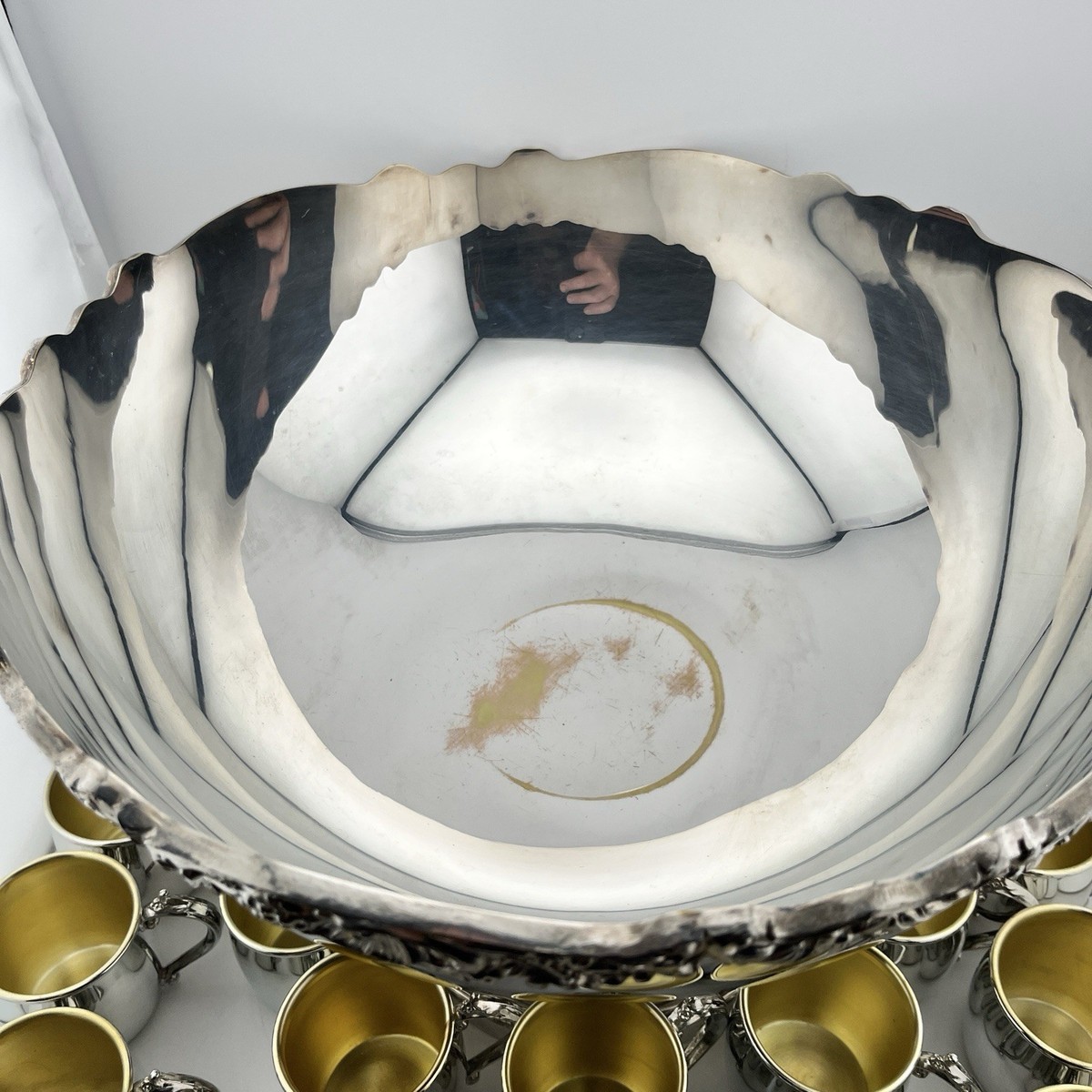 Vintage F.B. Rogers Silver Co. 1883 Silverplate Punch Bowl Set w