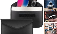 2 Pack Faraday Bags for Phone and Car Keys, Signal Blocking Key Pouch, Black