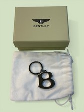 OEM Bentley Motors "B" Keyring   Chrome   Made in England BL2543 