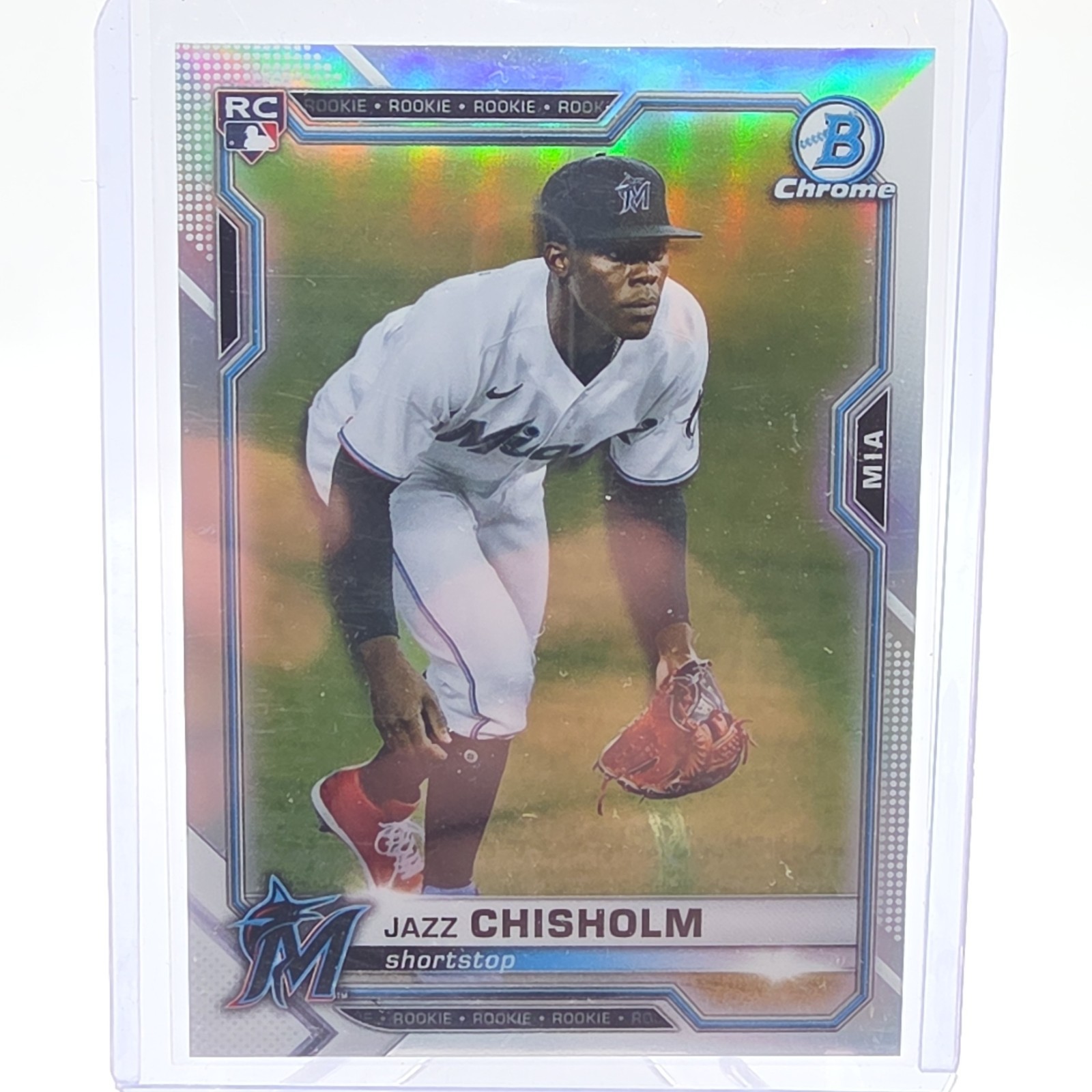 Topps 2021 Bowman Chrome SP Rookie Image Variation Jazz Chisholm #57 Marlins
