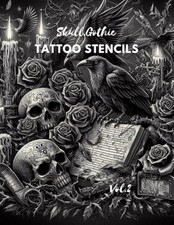 Skull gothic tattoo stencils: Tattoo design