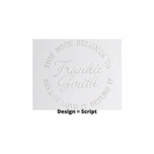 Library Book Embosser Custom with your details and choice of design. Ex Libris F