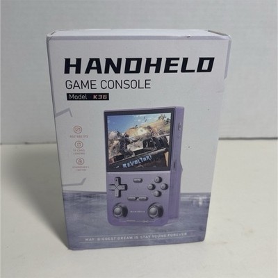 K36 Handheld Game Console Black 8GB USB IPS Screen 460x480 Rechargeable