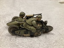 1930s Tin Japan Military Motorcycle With Sidecar 2 Original
