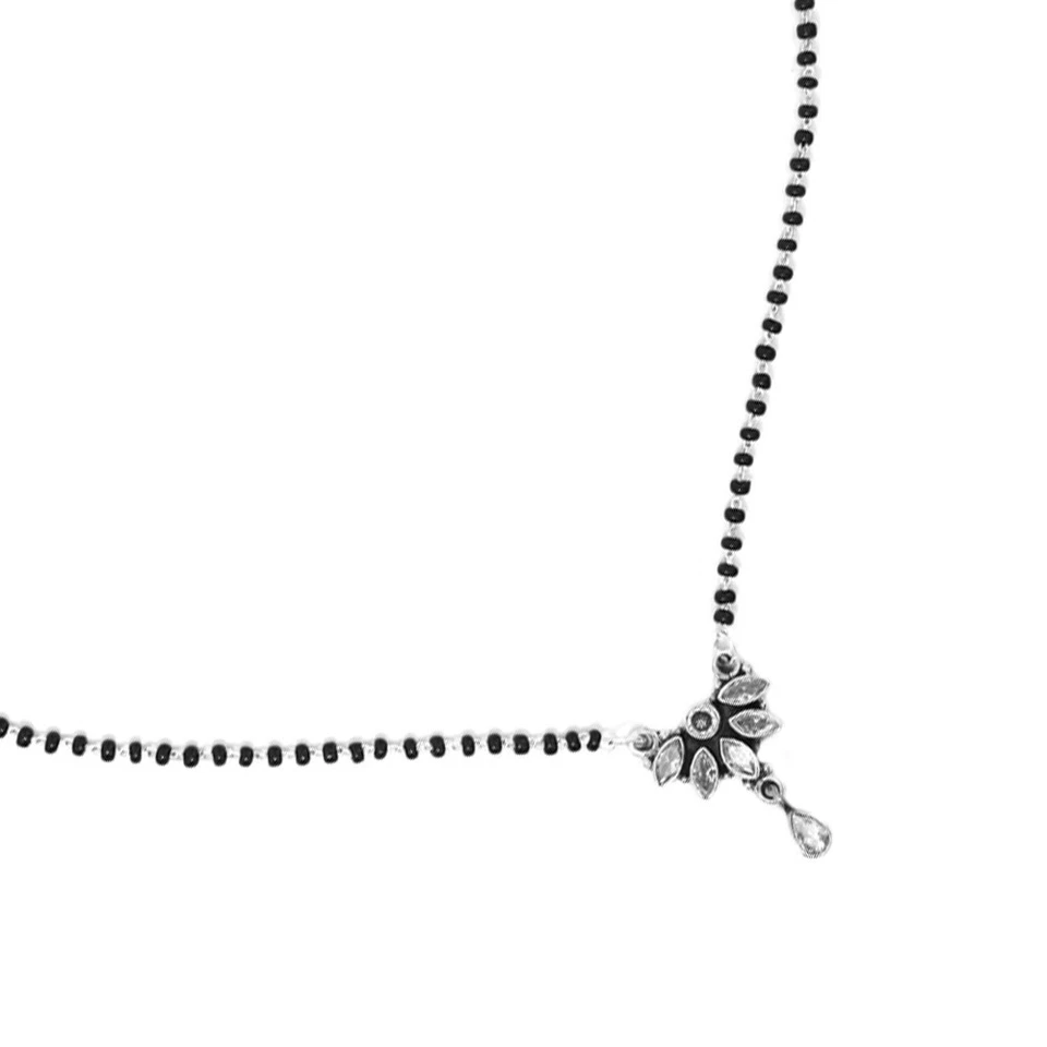 Collar de Circón 925 Joyería de Plata de Ley Circón Mangalsutra Collar de Boda Foto 2 de 3