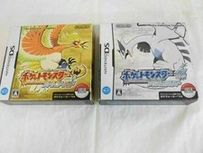 Nintendo DS Pokemon Heart Gold & Soul Silver Set Japan NDS mit Pokewalker
