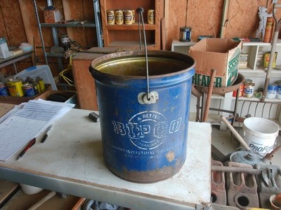 1978 5 Gallon Oil Can Bip Co. Lubricant Grease Detroit MI RARE! Lot 26-15-CH