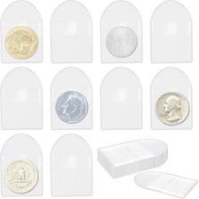 200 Pack Single Pocket Coin Sleeves, 2X2 Inch Clear Plastic Coin Protector Holde
