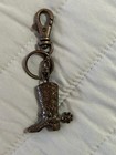 Vintage Cowboy Boot Fob Keychain Metal Western Cowgirl — photo 5