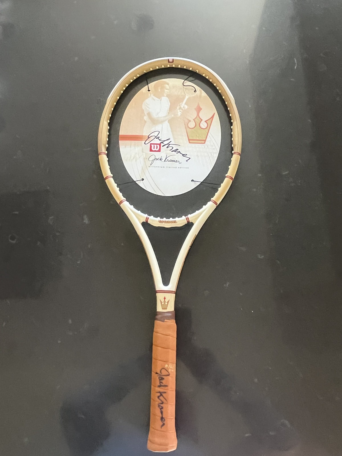 Signed Wilson Jack Kramer Limited Edition "Milennium" Pro Staff Racquet