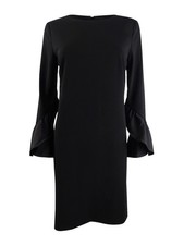 Lauren Ralph Lauren Women's Bell Sleeve Dress (0, Black)