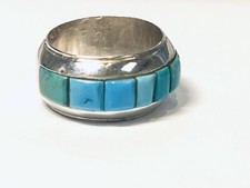 Sterling Silver Turquoise Band Size 6.5